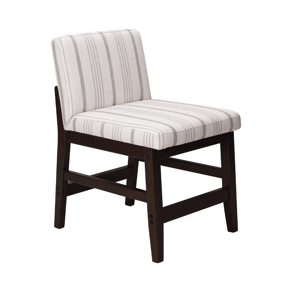 Csíkos szövet szilárd fa étkezőszék