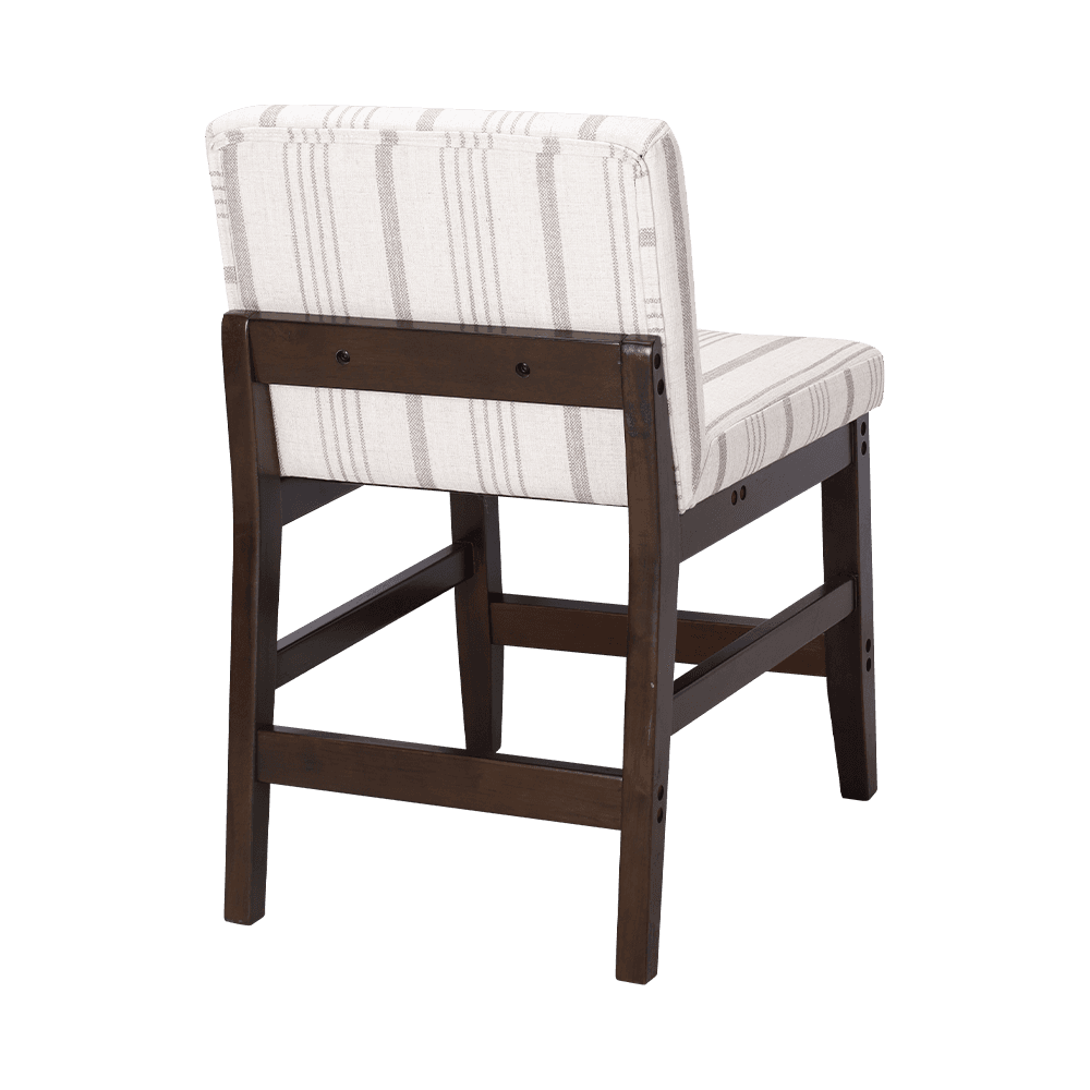 Csíkos szövet szilárd fa étkezőszék